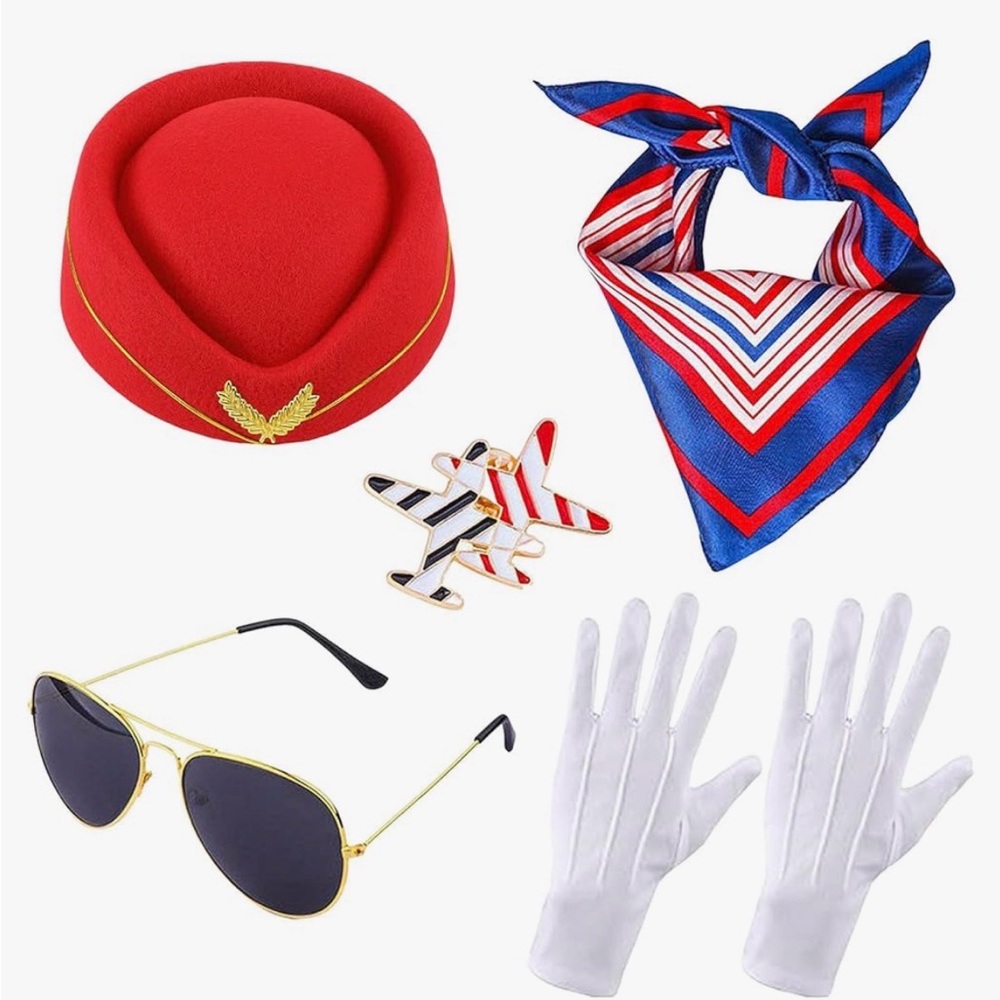 Flight Attendant Costume Set | 6 pcs
